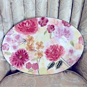 Floral 12 x 17 Platter Wall Hanging